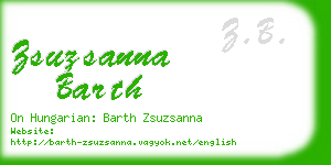 zsuzsanna barth business card